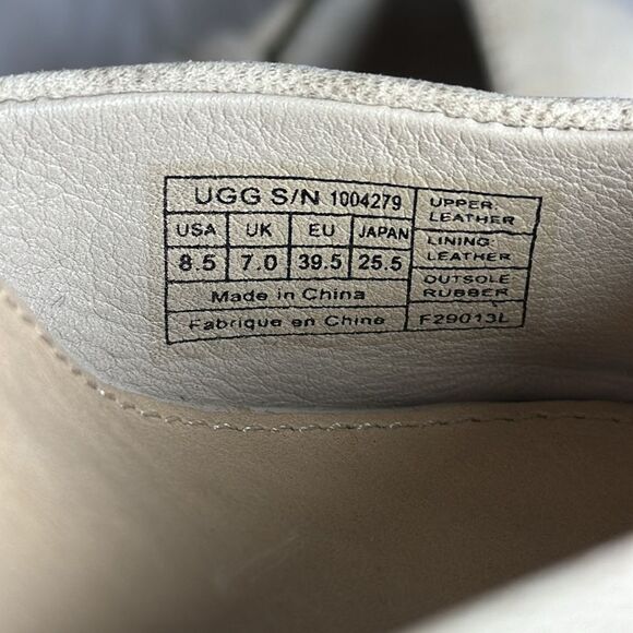 UGG Lucy Ankle Light Tan Twist Wrap Jute Wedge‎ Platform Sandals Sz 8.5 - Picture 6 of 9